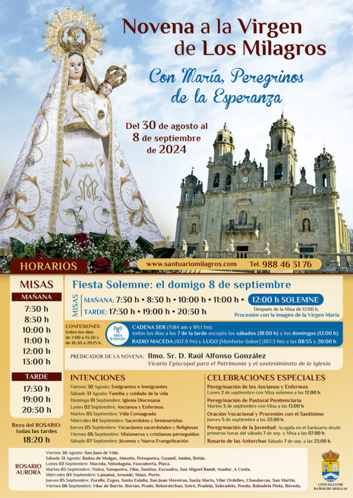 Cartel Novena Milagros 2024